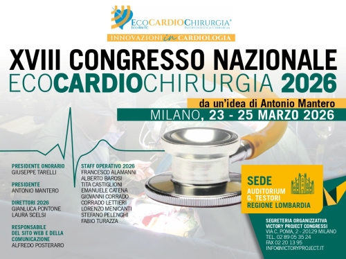 XVIII CONGRESSO NAZIONALE ECOCARDIOCHIRURGIA 2026 <br> Evento ECM Residenziale